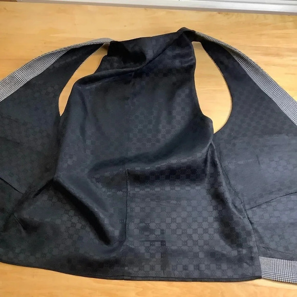 VINTAGE Plaid Menswear Wool Vest Size S Eclectic Grandpa Style - Picture 14 of 15